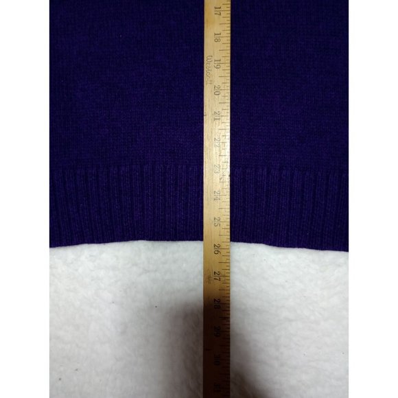 LRL Lauren Jeans Co Ralph Lauren Logo Oversized Purple Knit Sweater Sz M - Picture 7 of 8